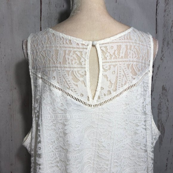 TORRID SLEEVELESS LACE WHITE DRESS/TANK TOP SIZE 4 - Picture 8 of 13